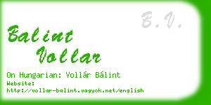 balint vollar business card