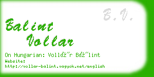 balint vollar business card